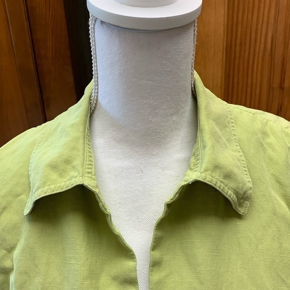 Coldwater creek silk linen blend plus size open blazer jacket - Picture 3 of 7